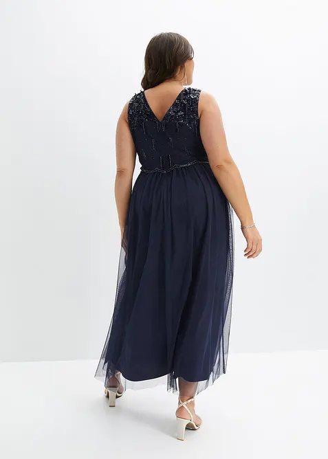 Maxi jurk met paillettenborduurwerk, bonprix