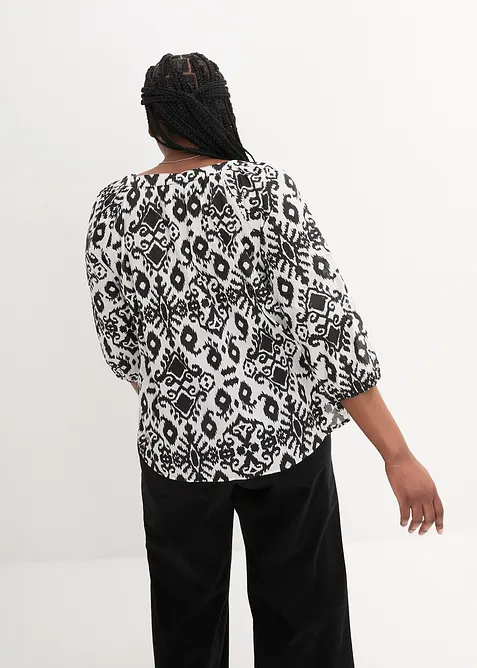 Gedessineerde blouse van katoen, bonprix