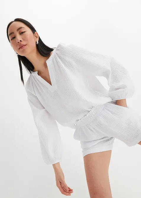 Oversized blouse van mousseline, bonprix