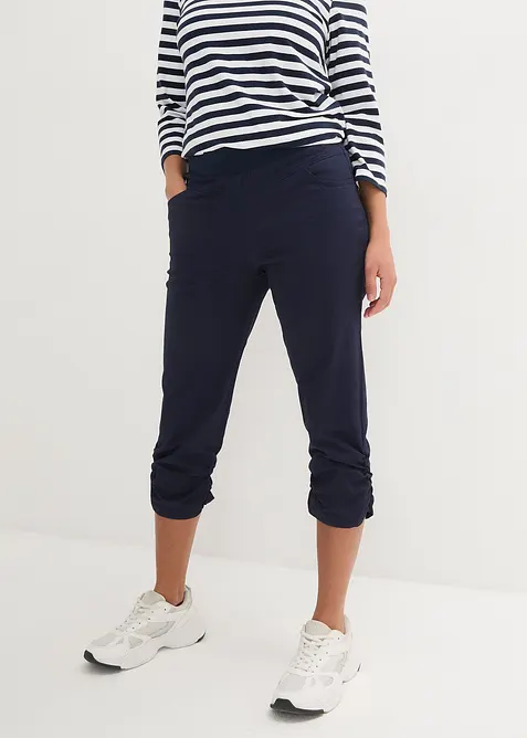 Capri broek van katoenmix met comfortband, bonprix