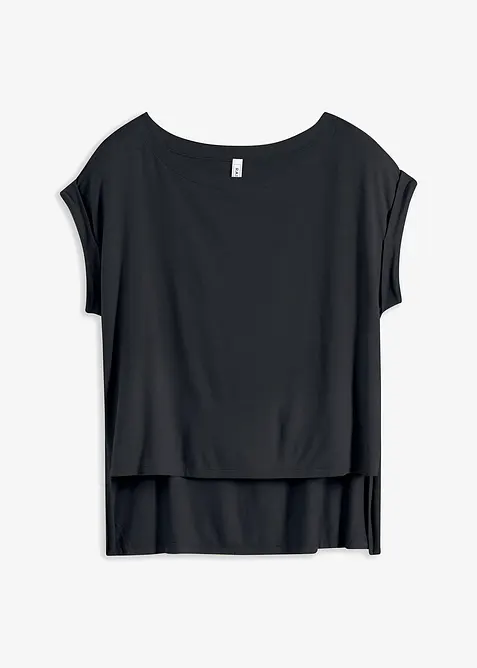 Oversized shirt van vloeiende viscose, bonprix
