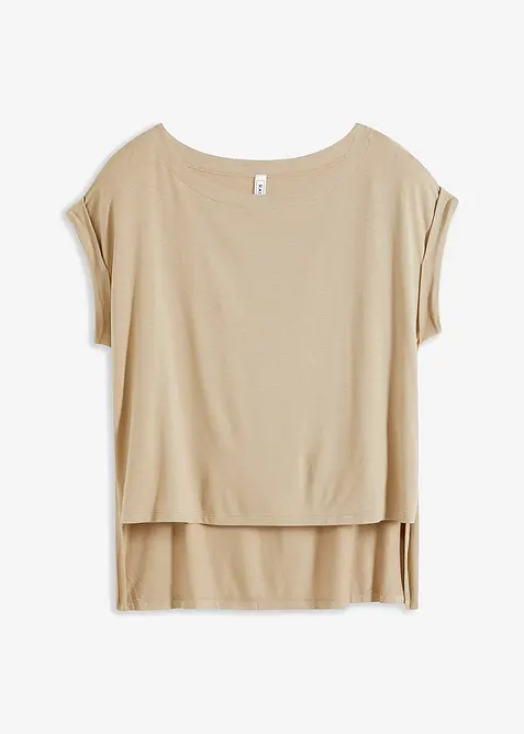 Oversized shirt van vloeiende viscose, bonprix