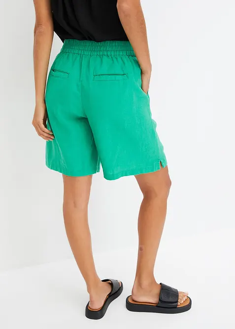 Instapbermuda in een luchtige linnenmix, bonprix