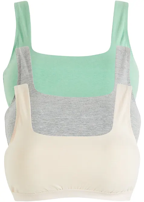 Bralette met biologisch katoen (set van 3), bonprix