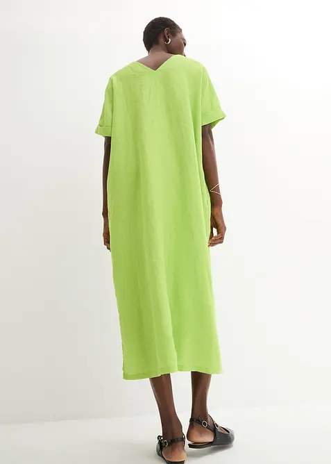 Wijde kaftan jurk van puur linnen, bonprix