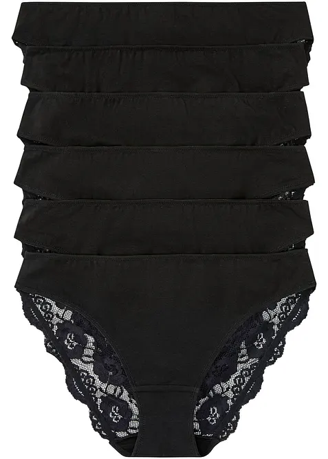 Slip met kant (set van 6), bonprix