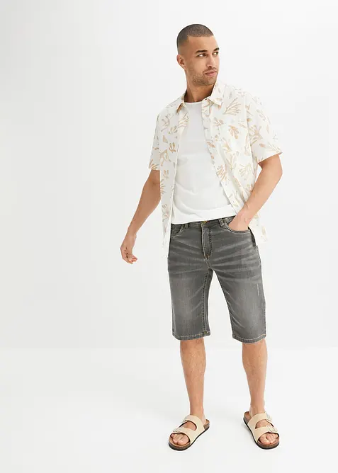 Sweat jeans bermuda met comfort fit, regular fit, bonprix