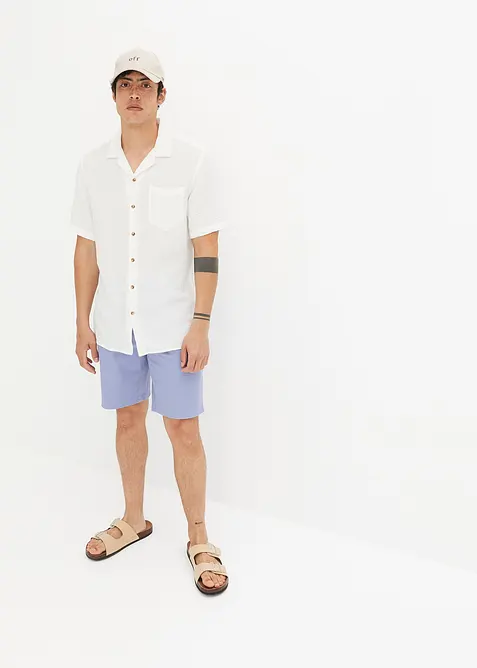 Mousseline overhemd met korte mouwen, bonprix