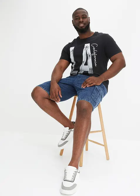 T-shirt van biologisch katoen, slim fit, bonprix