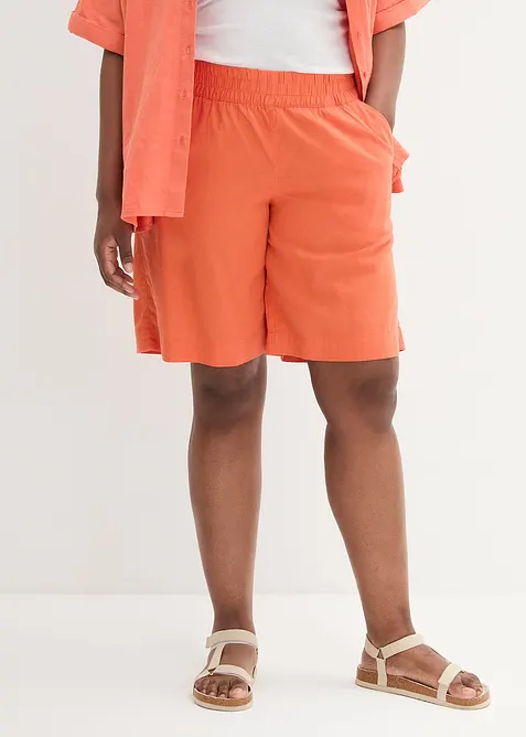 Bermuda met linnen viscose mix, bonprix