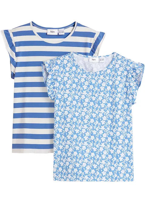 Meisjes shirt met biologisch katoen (set van 2), bonprix