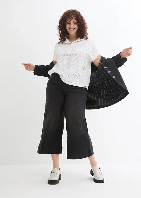 Henley shirt met capuchon, bonprix