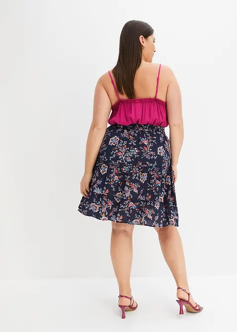 Gedessineerde minirok van vloeiende viscose, bonprix