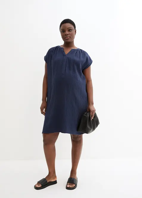 Mousseline zwangerschapsjurk/voedingsjurk van mousseline, bonprix