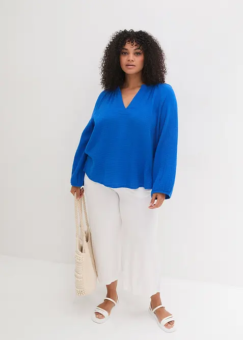 Oversized blouse van mousseline, bonprix