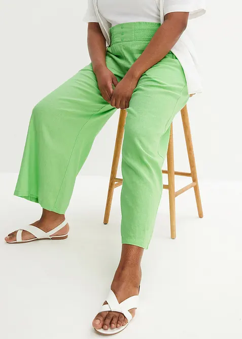 Marlene Dietrich broek in een luchtige linnenmix, bonprix