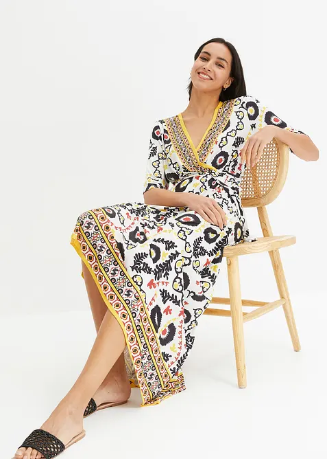 Jersey jurk met striklint, bonprix