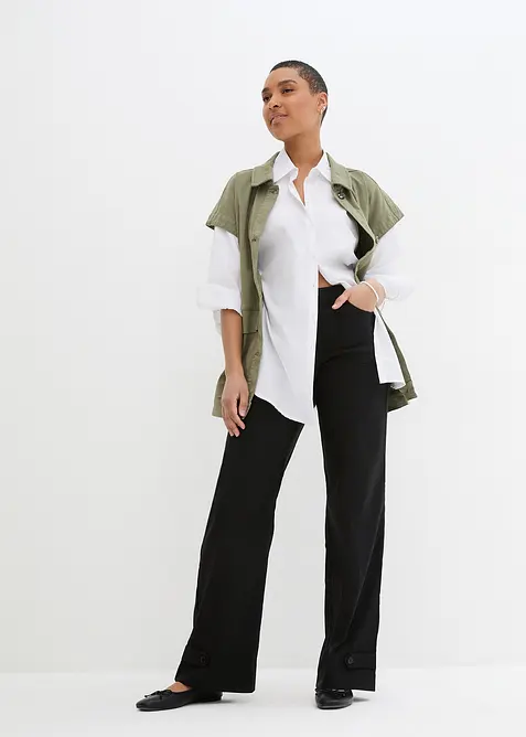 Bengaline stretch broek met comfortband, bonprix