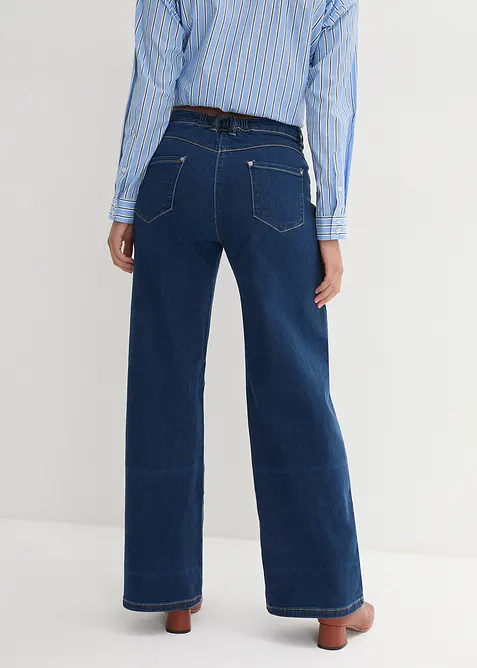Wide leg jeans mid waist, comfort tailleband, bonprix