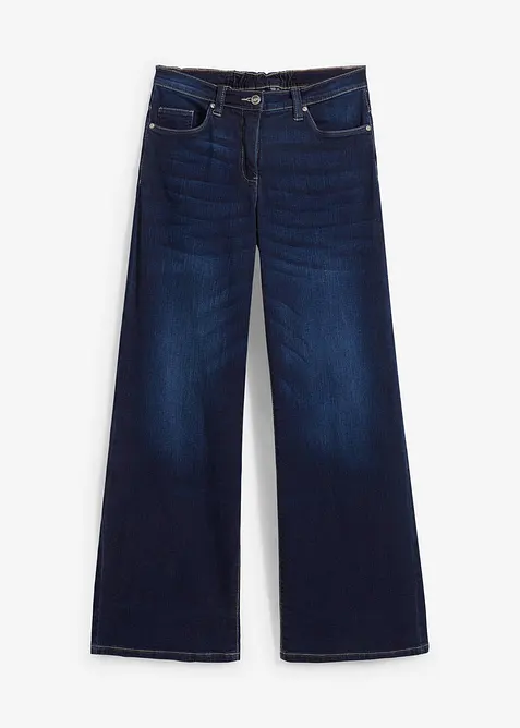 Wide leg jeans mid waist, comfort tailleband, bonprix