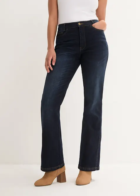 High-waist jeans met comfortband, bootcut, bonprix