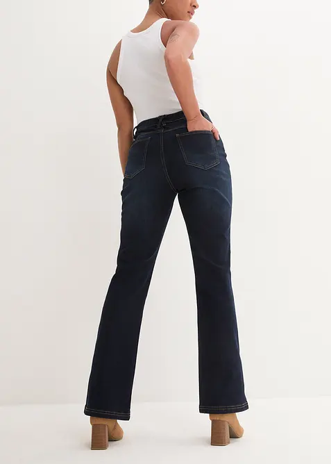 High-waist jeans met comfortband, bootcut, bonprix