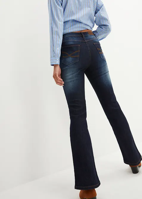 Bootcut stretch jeans, mid waist, bonprix