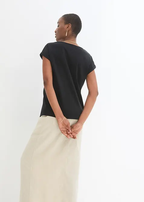 Shirt met zijde, bonprix