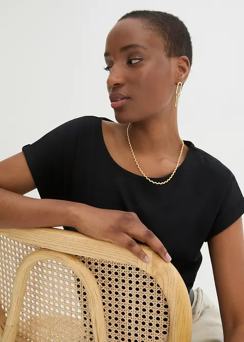 Shirt met zijde, bonprix