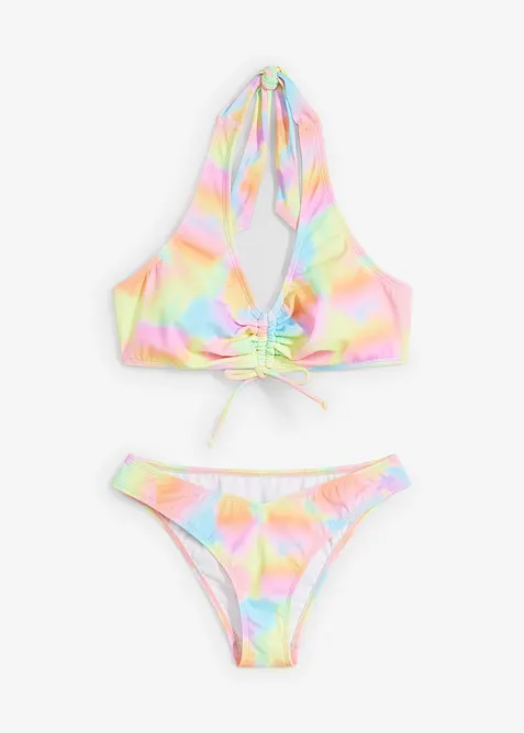 Halter bikini met rimpels (2-dlg. set), bonprix