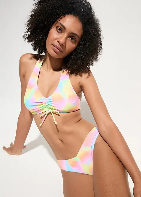 Halter bikini met rimpels (2-dlg. set), bonprix