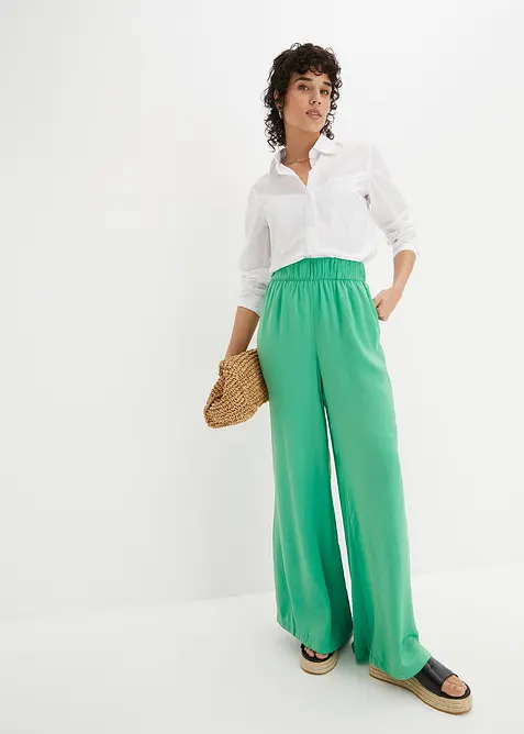 Lichte soepelvallende palazzo broek met high waist comfortband, bonprix