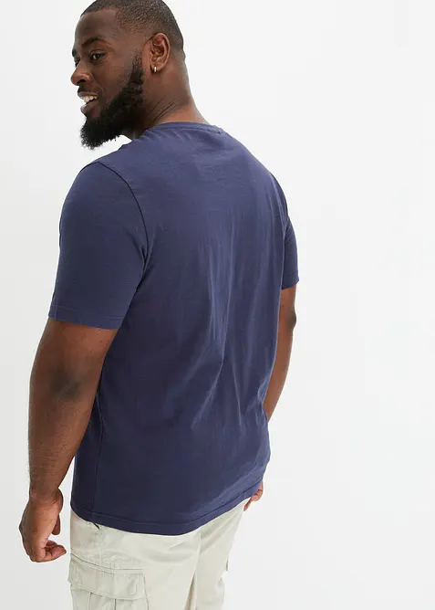 T-shirt met V-hals van biologisch katoen, bonprix