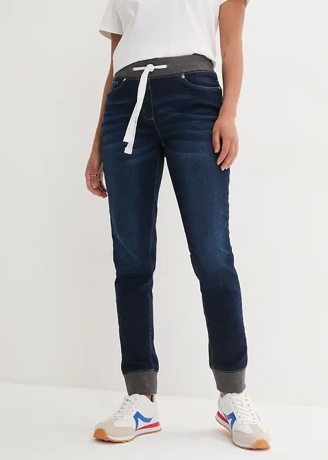 Boyfriend jeans mid waist met comfortband, bonprix