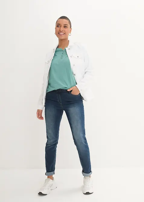 Shirt met knoopsluiting van biologisch katoen, bonprix