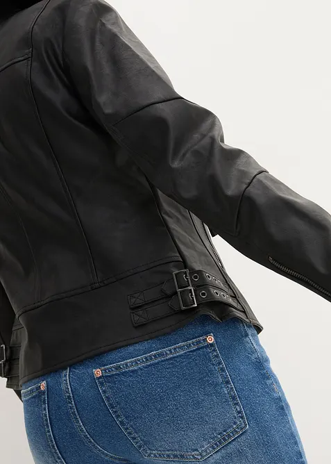 Imitatieleren jas van viscose, bonprix