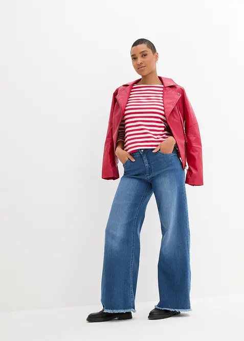 Imitatieleren jas van viscose, bonprix