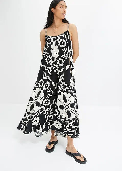 Wijde maxi jurk van soepele viscose, bonprix
