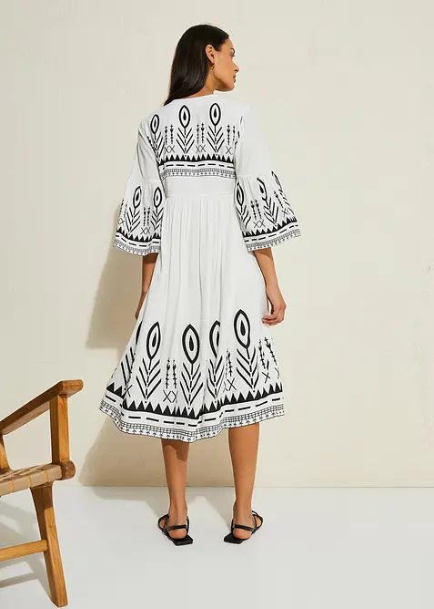 Midi jurk van soepele viscose, bonprix