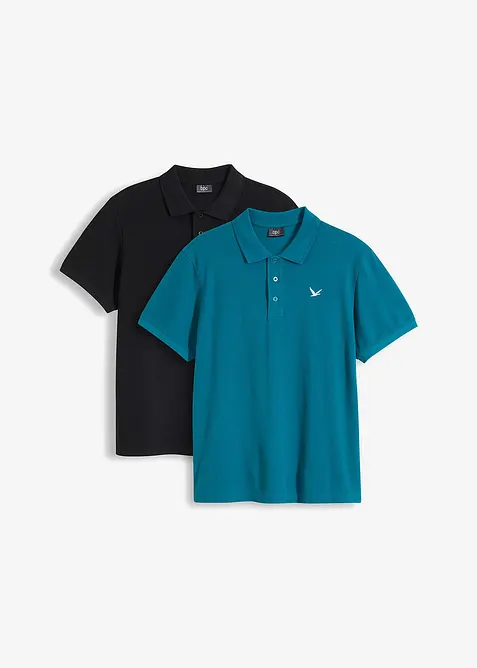 Poloshirt (set van 2) van puur katoen, bonprix