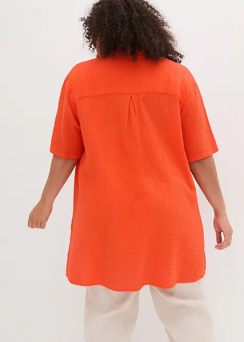 Lange mousseline overhemdblouse, bonprix