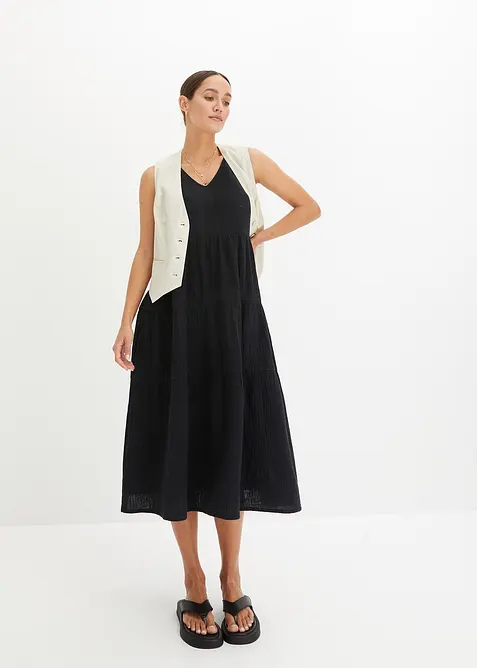 Mousseline jurk van katoen, bonprix