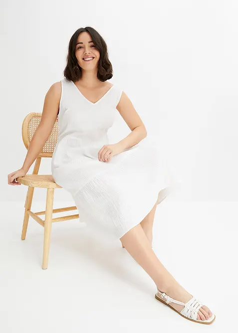 Mousseline jurk van katoen, bonprix