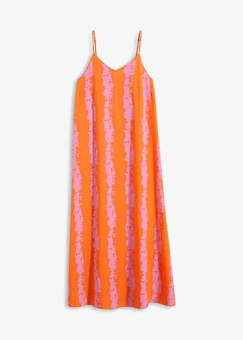 Maxi jurk met spaghettibandjes van soepele viscose, bonprix
