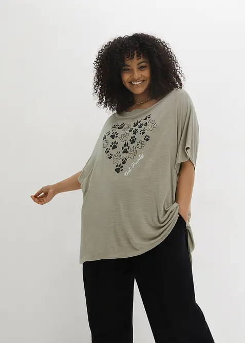 T-shirt van soepele viscose, bonprix
