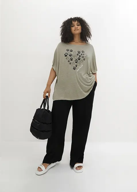 T-shirt van soepele viscose, bonprix