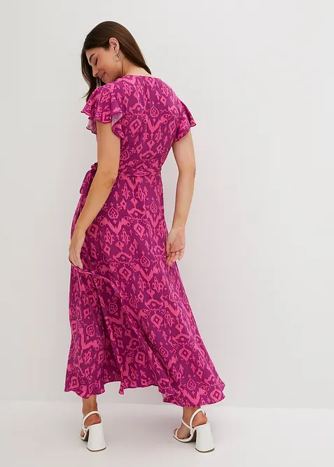 Gedessineerde wikkeljurk, bonprix