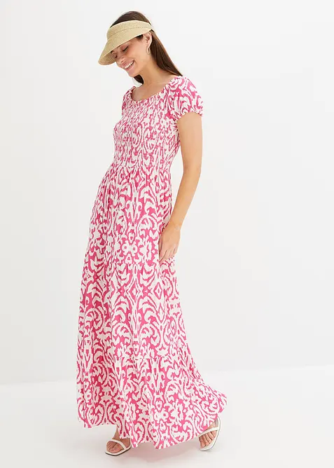 Gedessineerde maxi jurk van een viscose mix, bonprix