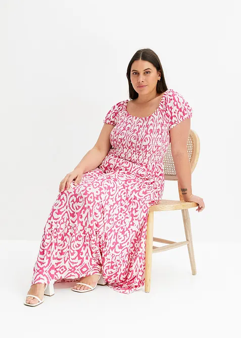 Gedessineerde maxi jurk van een viscose mix, bonprix