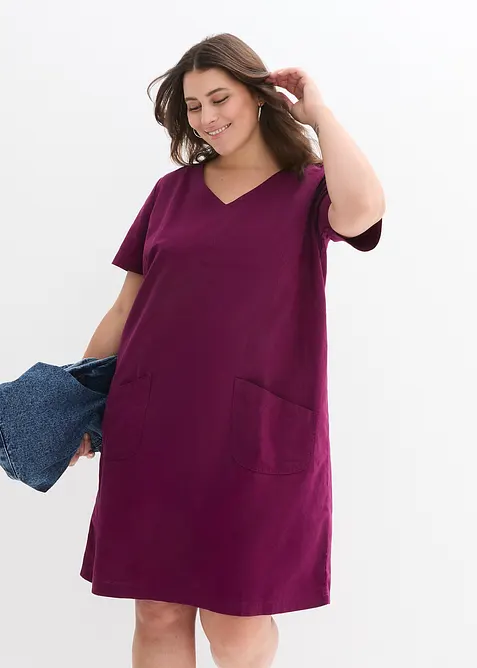 Mini jurk met linnen, bonprix